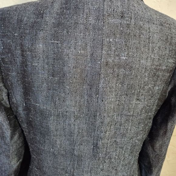 NINA MCLEMORE blue 100% textured silk blazer jacket size 6 - Picture 14 of 14